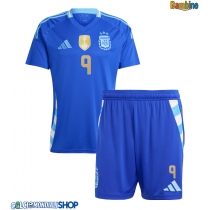 Maglie da calcio Argentina Julian Alvarez #9 Seconda Maglia Bambino Copa America 2024 Manica Corta (+ Pantaloni corti)